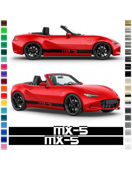 copy of Sticker - side stripe set/décor suitable for Mazda MX5 in desired color