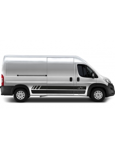 B-Ware Seiten-Streifen Set/Dekor passend für Fiat Ducato L3 - Mountain Edition (ohne Strich) in Schwarz Matt