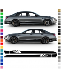 B-Ware Seitenstreifen Set/Dekor passend für Mercedes-Benz E-Klasse W213 AMG Edition One mit Flügel in Gunmetal