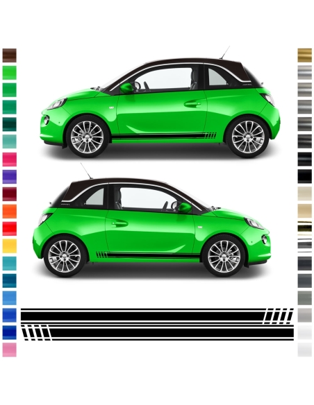 "Clean" Sticker - side stripe set/décor suitable for Opel Adam in desired color