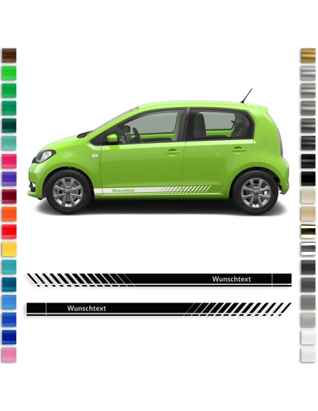 side stripe set/décor suitable for Skoda Citigo in desired color