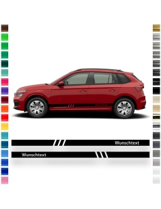 side stripe set/décor suitable for Skoda Rapid in desired color