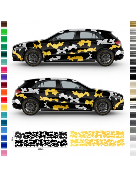Sports Cars Tarn Pattern Sticker Set - Customizable