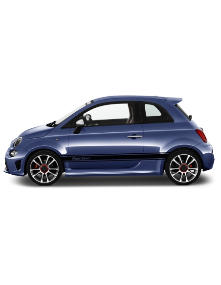 Sticker - side stripe set/décor suitable for Abarth 595 in desired color and text