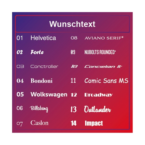 "Wunschtext" Seitenstreifen Set/Dekor passend für Abarth 595 in Wunschfarbe