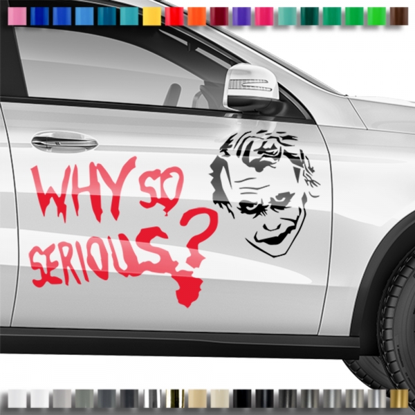 "Joker-Why so serious?" Sticker set/décor Joker in desired color