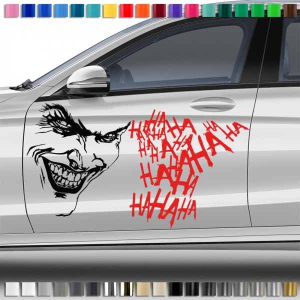 "Joker-Haha" Sticker Set/Décor Joker in desired color