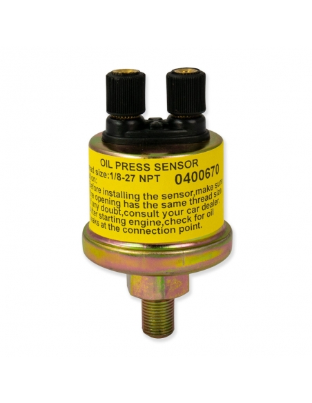 High-Performance Oil Pressure Sensor: 0-10 Bar, 1/8 Inch / 27 NPT, Du