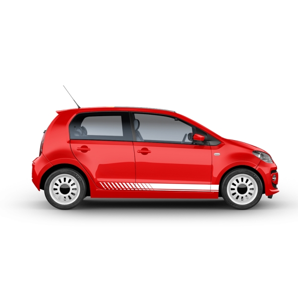 "Individuelles Clean Seitenstreifen Set für den VW UP: Wunschfarbe &