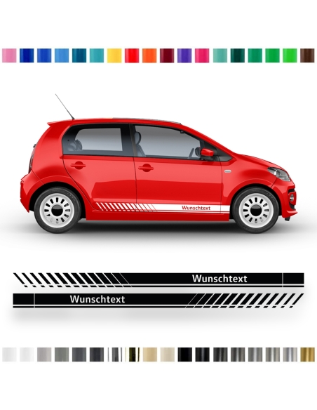 Side stripes suitable for VW UP