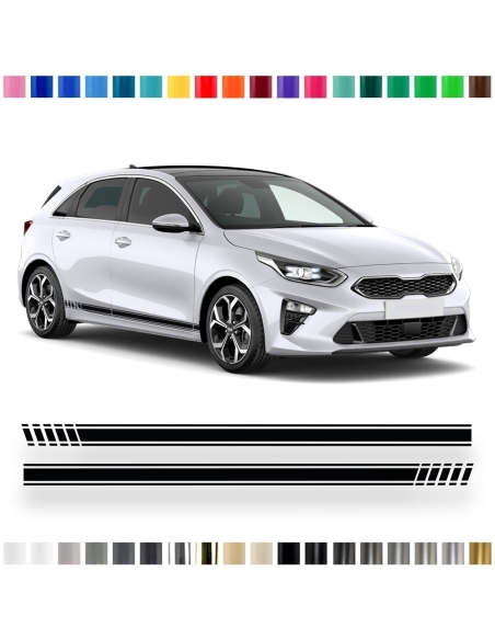 "Individualize your Kia Ceed with our side strip set