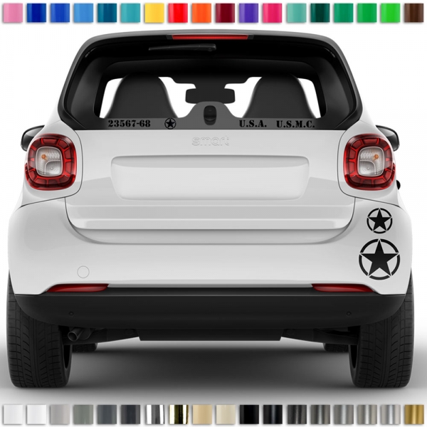 "Customizable US Army Stern-Set Aufkleber Set - Personalize Your Styl