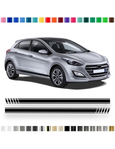 "Individuelles Seitenstreifen Set für Hyundai i30 – Wunschfarbe, P