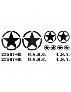 "Customizable US Army Stern-Set Aufkleber Set - Personalize Your Styl