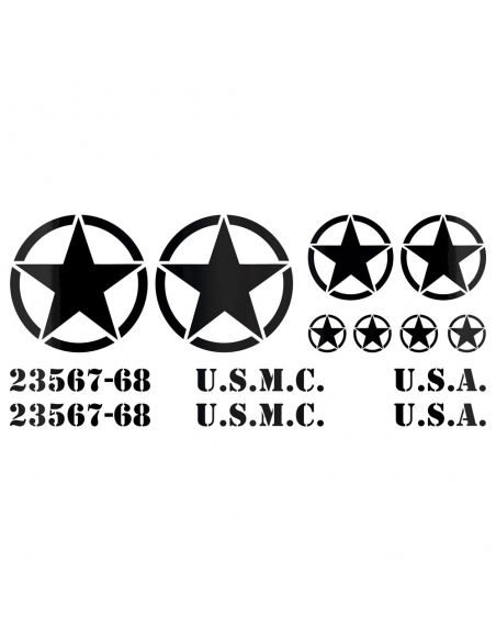 "Customizable US Army Star Set Sticker Set - Personalize Your Styl