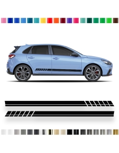 Sticker - side stripe set/décor suitable for Hyundai i30 N-Line in desired color
