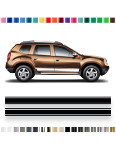 Sticker - side stripe set/décor suitable for Dacia Duster in desired color