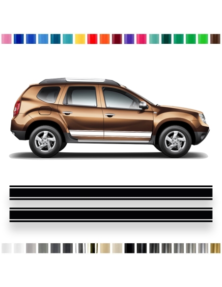 Sticker - side stripe set/décor suitable for Dacia Duster in desired color