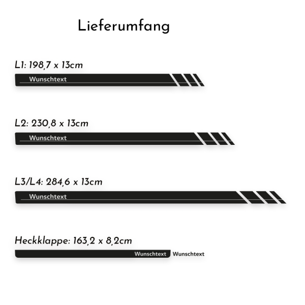 Seitenstreifen passend für Citroën Jumper