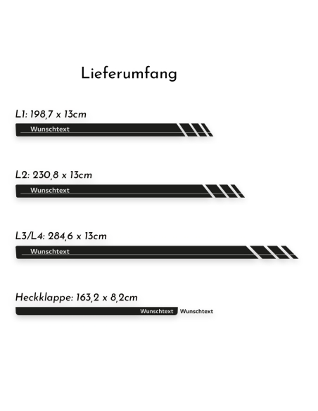 Seitenstreifen passend für Citroën Jumper