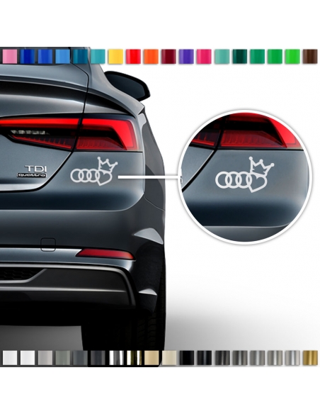 "Audi Heart Sticker Set: Individualize your car with stylv