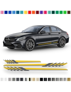 Sticker - Side Stripe Set/Décor suitable for Mercedes-Benz AMG C-Classe C63 S Coupe in desired color