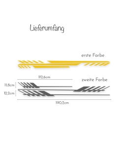 Sticker - Side Stripe Set/Décor suitable for Mercedes-Benz AMG C-Classe C63 S Coupe in desired color