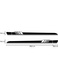 Sticker - side stripe set/décor suitable for Mercedes-Benz C-Class CL203 AMG Edition One in desired colour