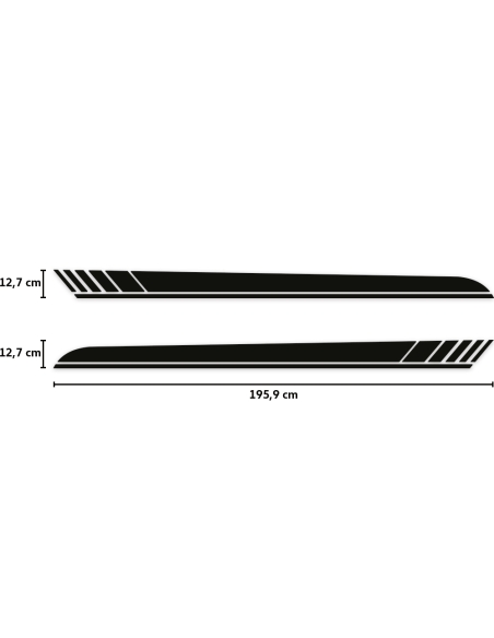 Sticker - side stripe set/décor suitable for Mercedes-Benz C-Class C204 AMG Edition One in desired colour