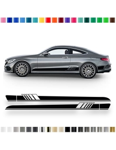 Sticker - side stripe set/décor suitable for Mercedes-Benz C-Class C205 AMG Edition One in desired color