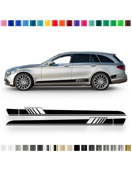 Sticker - Side Stripe Set/Décor suitable for Mercedes-Benz C-Class S205 AMG Edition One in desired color