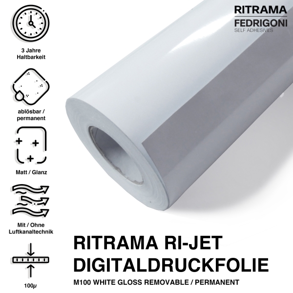 RITRAMA RI-JET M100 WEISS MATT ABLÖSBAR LUFTKANALTECHNIK