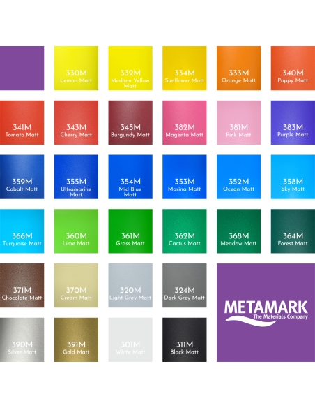 Metamark M4 Plotter-folie matt | Selbst-Klebefolie | Möbelfolie 4 Jahre Haltbarkeit