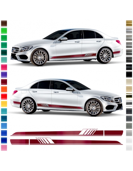 "Exclusive side strip set for Mercedes-Benz C-Class W205 AMG E