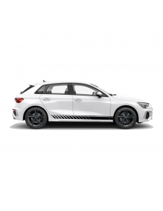 B-Ware Seiten-Streifen Set/Dekor passend für Audi A3 in Weiß Glanz