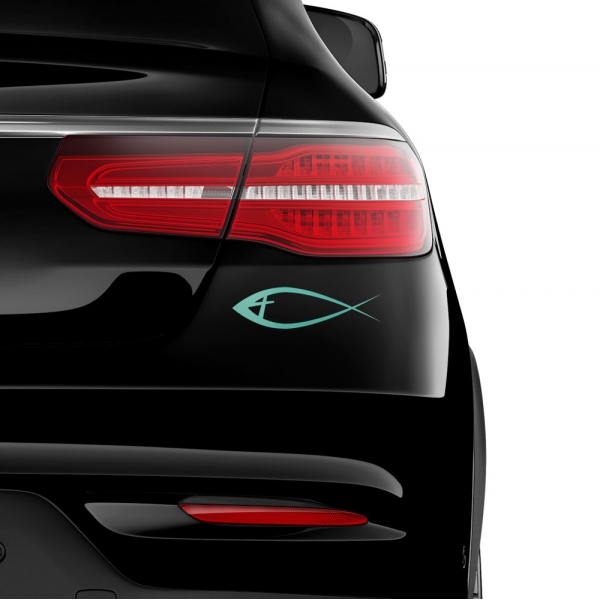 Custom Color Cross Fish Sticker Set - Enhance Your Style