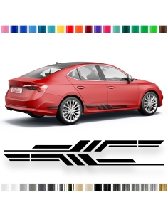 "Line" Sticker - side stripe set/décor suitable for Skoda Octavia in desired color