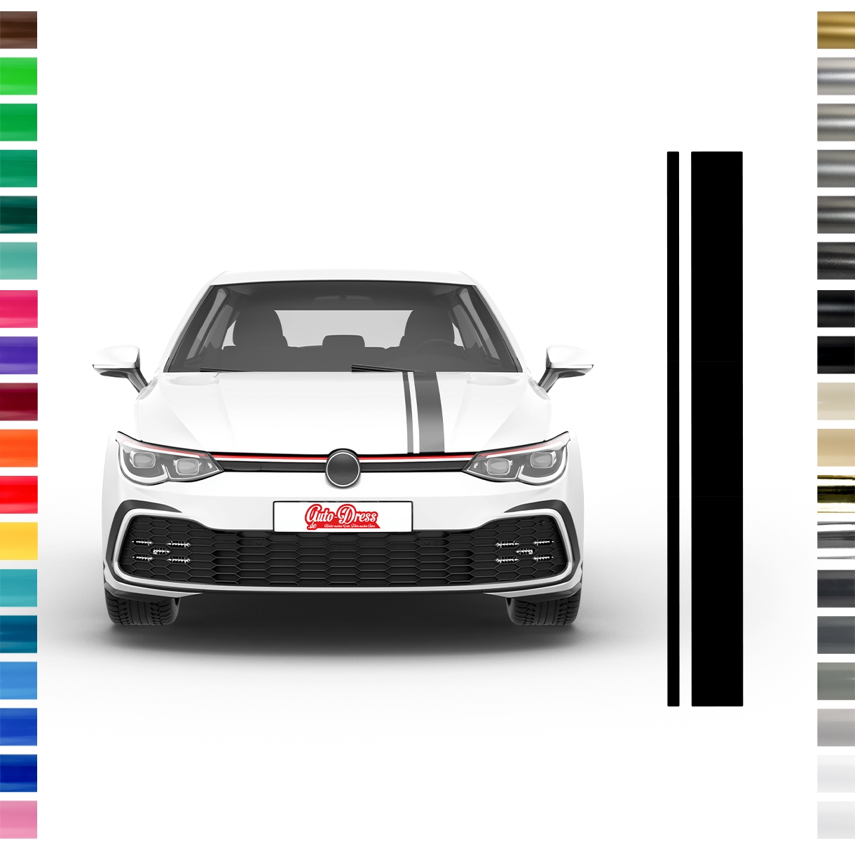 Race Stripes Motorhaubenstreifen universal passend mit Wunschfarbe