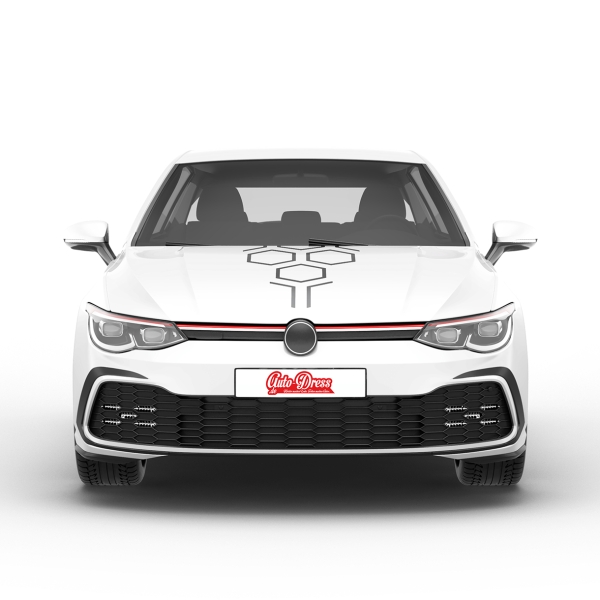 "Sci-Waben" Motorhaubenstreifen Dekor universal passend für mit Wunschfarbe