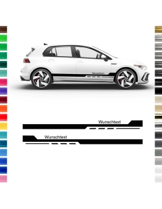 copy of "Line" Sticker - side stripe set/décor suitable for Skoda Octavia with desired text in desired color