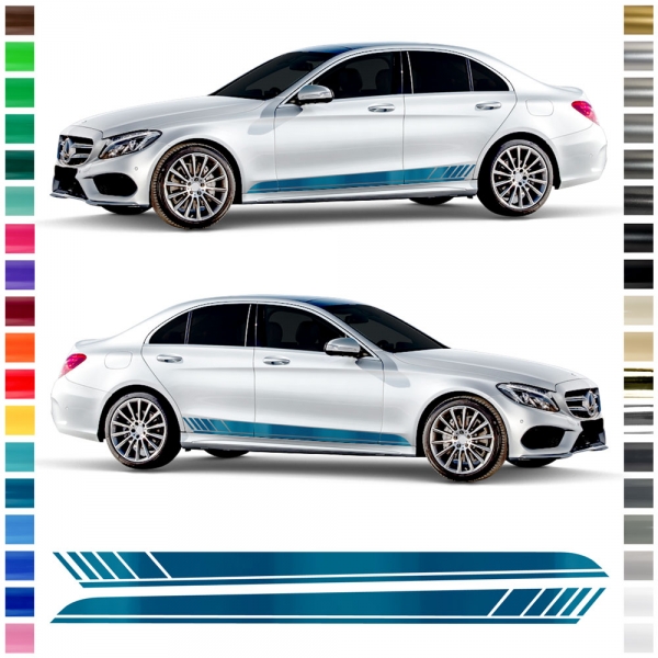 Sticker - Side Stripe Set/Décor suitable for Mercedes-Benz C-Class W205 AMG Edition One in desired color
