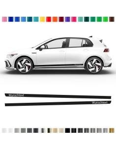 copy of "Line" Sticker - side stripe set/décor suitable for Skoda Octavia with desired text in desired color
