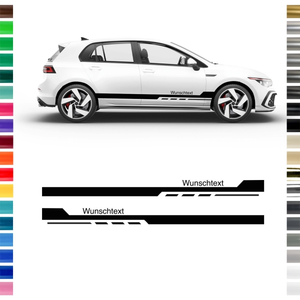 "SPORT STREIFEN" Set mit wunschfarbe passend für  Golf 6&7