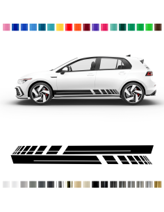 copy of "Line" Sticker - side stripe set/décor suitable for Skoda Octavia with desired text in desired color