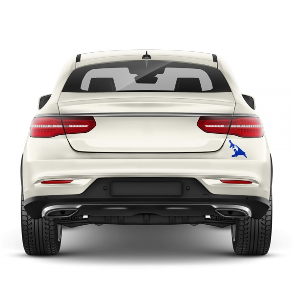 "Insel Usedom" Aufkleber Set/Dekor in Wunschfarbe