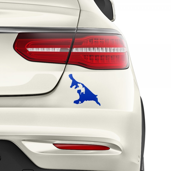 "Insel Usedom" Aufkleber Set/Dekor in Wunschfarbe