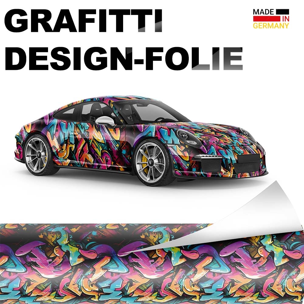 ⭐Design Auto-Folie Graffiti 3D Car-Wrapping blasenfrei 5m x 150cm