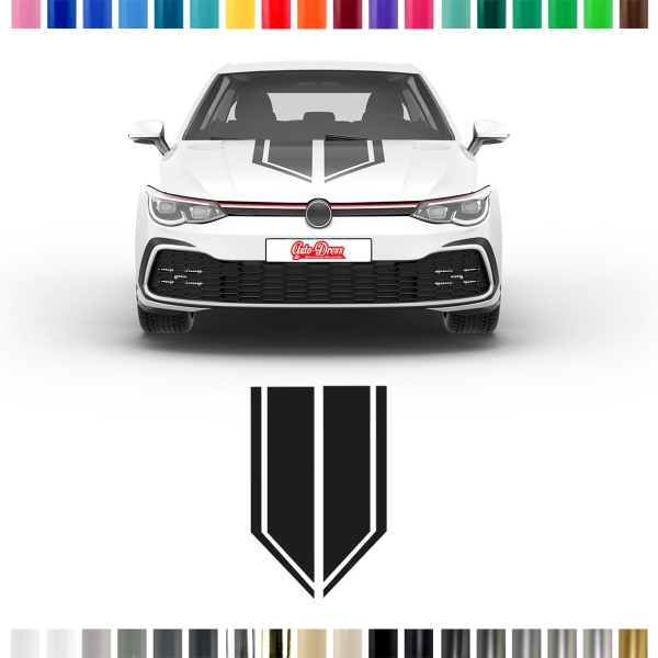 "Raser-Stripes" Motorhaubenstreifen Set/Dekor universal passend mit Wunschfarbe