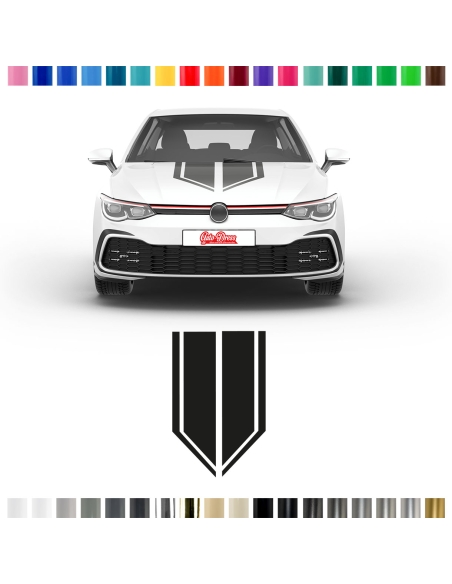 "Raser-Stripes" Motorhaubenstreifen Set/Dekor universal passend mit Wunschfarbe