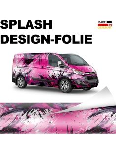 Autofolie im ColourSplash Design von der Firma Auto-Dress. Made in Germany: Hier findet die Gestaltung und der Druck noch in Deu